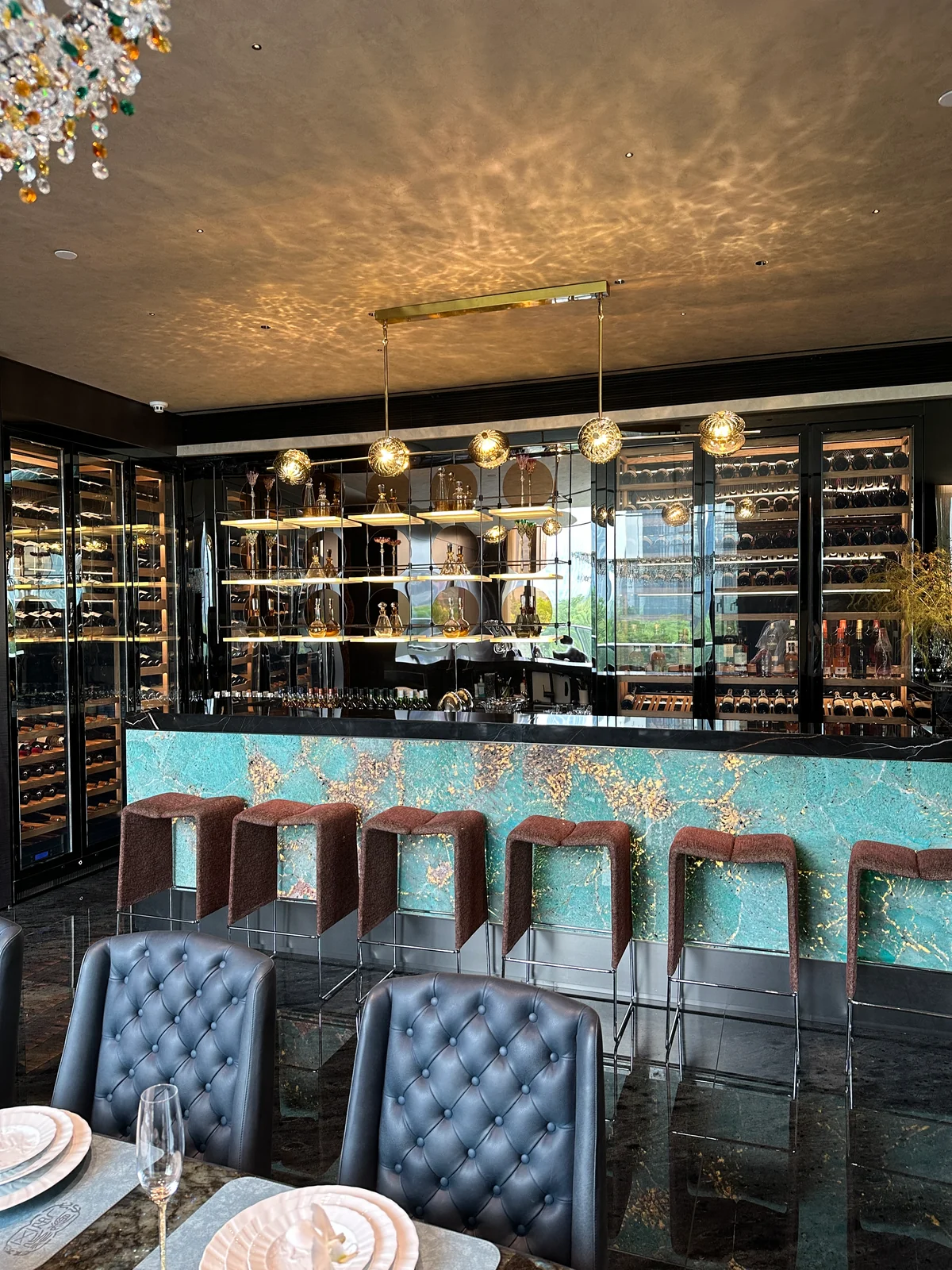 Waterfront Club Wine Display